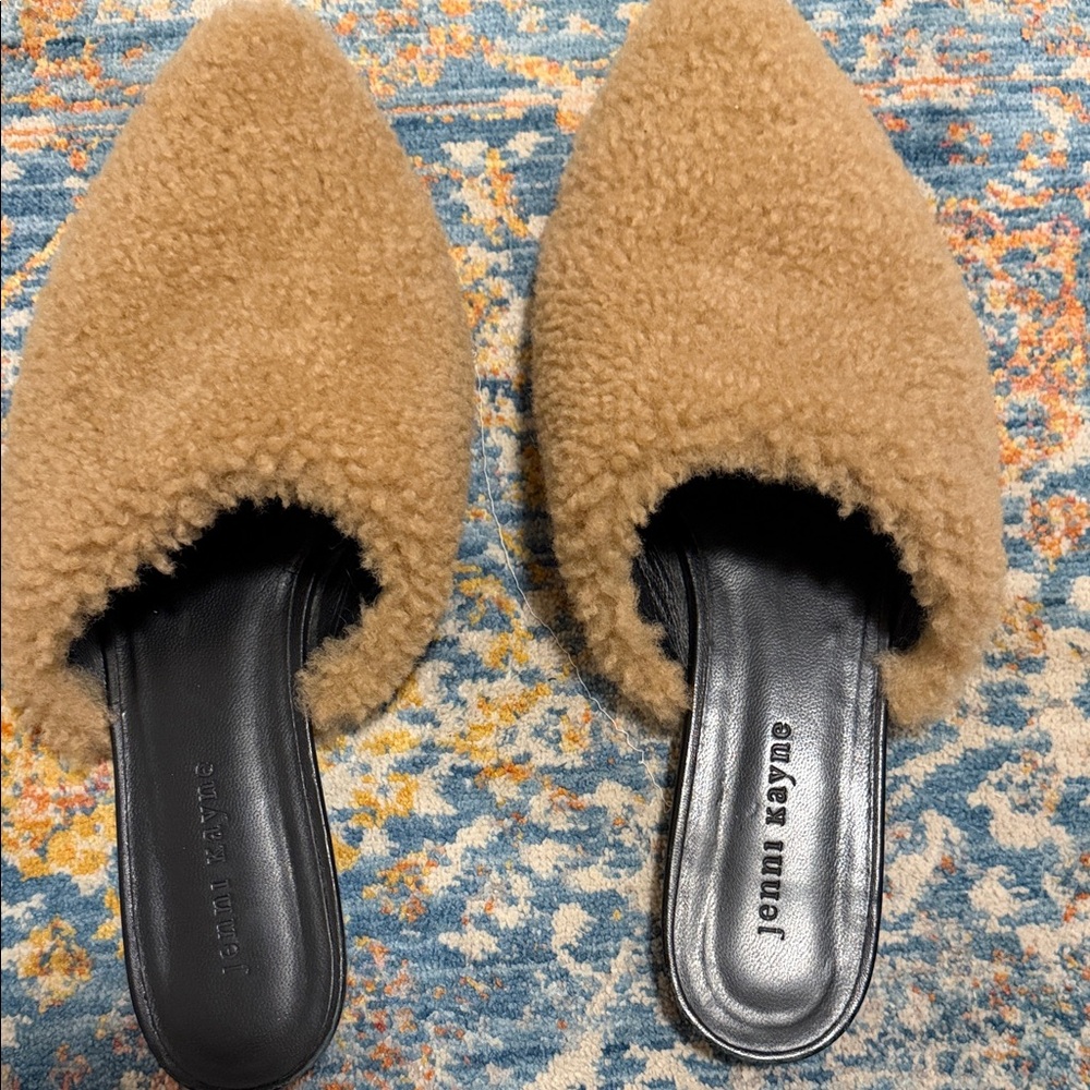 Jenni Kayne Brown Shearling Mules - Picture 4 of 5
